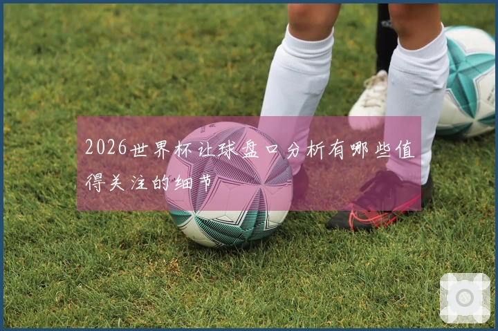 2026世界杯让球盘口分析有哪些值得关注的细节